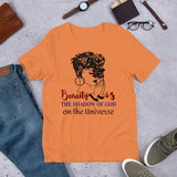 2_258 - Beauty is the shadow of God on the universe - Short-sleeve unisex t-shirt