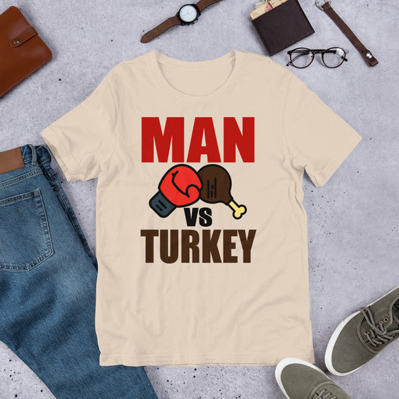 11 - Man vs turkey - Short-Sleeve Unisex T-Shirt