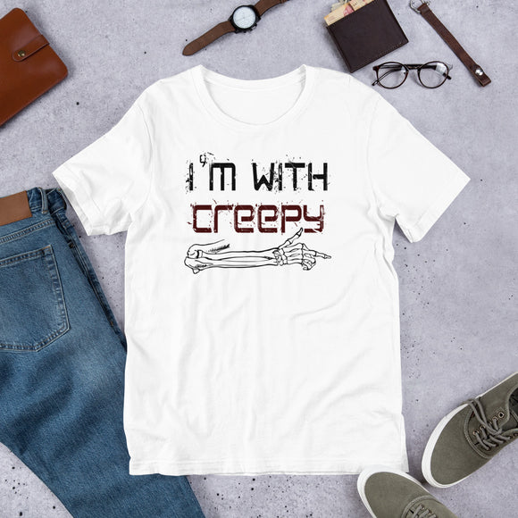 4 - I'm with creepy - Short-Sleeve Unisex T-Shirt