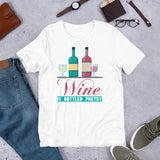 4_104 - Wine is bottled poetry - Short-Sleeve Unisex T-Shirt