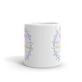 2_86 - Spring unlocks the flowers to paint the laughing soil - White glossy mug