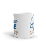 4_86 - Summer lover - White glossy mug