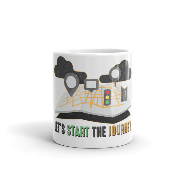 5_150 - Let's start the journey - White glossy mug