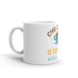 2_213 - Chocolate is comfort without words - White glossy mug