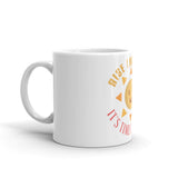 1_253 - Rise and shine, it's time for wine - White glossy mug