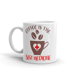 3_17 - Coffee is the best medicine - White glossy mug