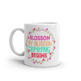 2_85 - Blossom by blossom the spring begins - White glossy mug