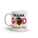 4_173 - Thank God for each day - White glossy mug