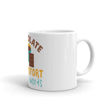 2_213 - Chocolate is comfort without words - White glossy mug