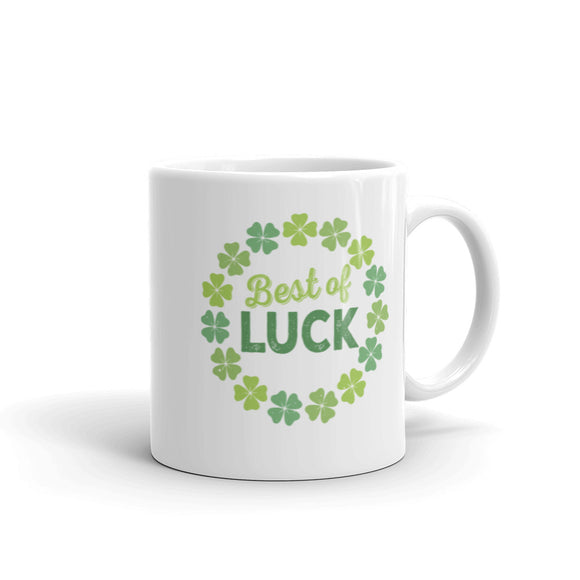 5_291 - Best of luck - White glossy mug