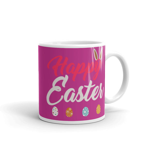 3 - Happy Easter - White glossy mug