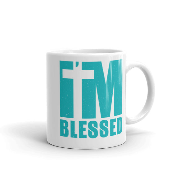 1_54 - I'm blessed - White glossy mug