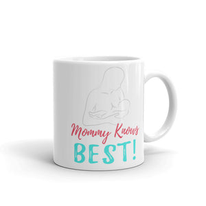 2_30 - Mommy knows best - White glossy mug