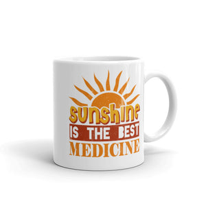 1_228 - Sunshine is the best medicine - White glossy mug