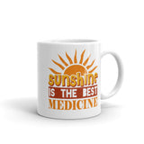 1_228 - Sunshine is the best medicine - White glossy mug