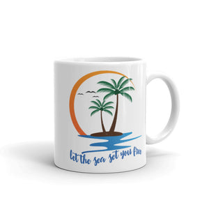 3_175 - Let the sea set you free - White glossy mug