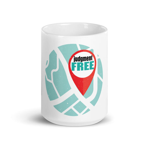 7_60 - Judgment free - White glossy mug