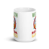 6_187 - Wealth does not equal happiness - White glossy mug