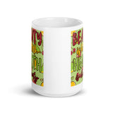 3_298 - Beauty is health, health is beauty - White glossy mug