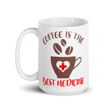 3_17 - Coffee is the best medicine - White glossy mug