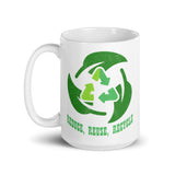 3_270 - Reduce, reuse, recycle - White glossy mug