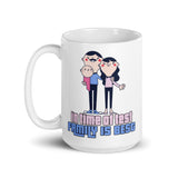 3_142 - In time of test, family is best - White glossy mug