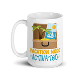 4_209 - Vacation mode activated - White glossy mug