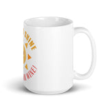 1_253 - Rise and shine, it's time for wine - White glossy mug