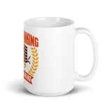 4_185 - Less thinking, more drinking - White glossy mug