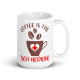 3_17 - Coffee is the best medicine - White glossy mug