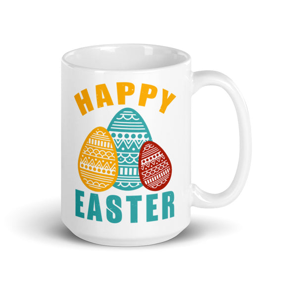 8 - Happy Easter - White glossy mug