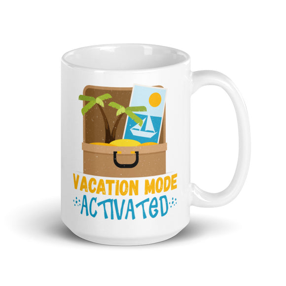 4_209 - Vacation mode activated - White glossy mug