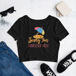 3_177 - Sandy toes sun-kissed nose - Women’s Crop Tee