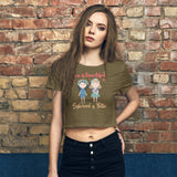 6_80 - Love is beautiful, sisterhood is better - Women’s Crop Tee