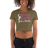 2_33 - Mother is a verb not a noun - Women’s Crop Tee