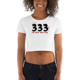 3 - 333 I'm only half evil - Women’s Crop Tee