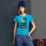 22 - 24 plus 7 plus 365 equals mom - Women's short sleeve t-shirt