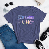 4_271 - Everything is a blessing to me - Women's short sleeve t-shirt