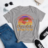 1_174 - As long as cocoa beans grow on trees, chocolate is fruit to me - Women's short sleeve t-shirt