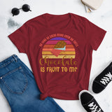 1_174 - As long as cocoa beans grow on trees, chocolate is fruit to me - Women's short sleeve t-shirt