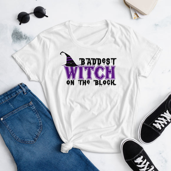 2 - Baddest witch on the block - Women's short sleeve t-shirt