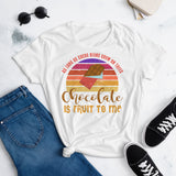 1_174 - As long as cocoa beans grow on trees, chocolate is fruit to me - Women's short sleeve t-shirt