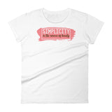 3_296 - Simplicity is the source of beauty - Women's short sleeve t-shirt