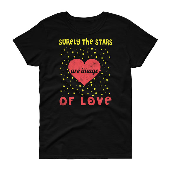2_81 - Surely the stars are image of love - Women's short sleeve t-shirt
