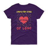 2_81 - Surely the stars are image of love - Women's short sleeve t-shirt