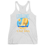 3_178 - Good times and tan lines - Women's Racerback Tank