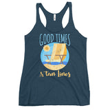 3_178 - Good times and tan lines - Women's Racerback Tank