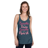 2_248 - Beauty is not in the face, beauty is a light in the heart - Women's Racerback Tank