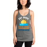 1_233 - Sky above, sand below, peace within - Women's Racerback Tank