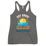 1_233 - Sky above, sand below, peace within - Women's Racerback Tank